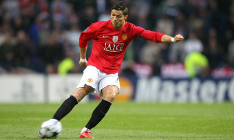 Cristiano Ronaldo scores Manchester United's first goal